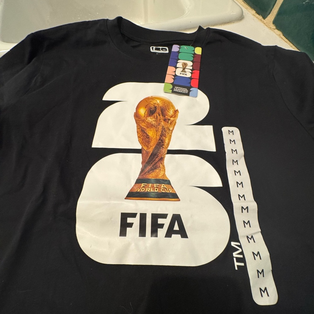 FIFA 2026 Black Graphic Short Sleeve Tee M Medium